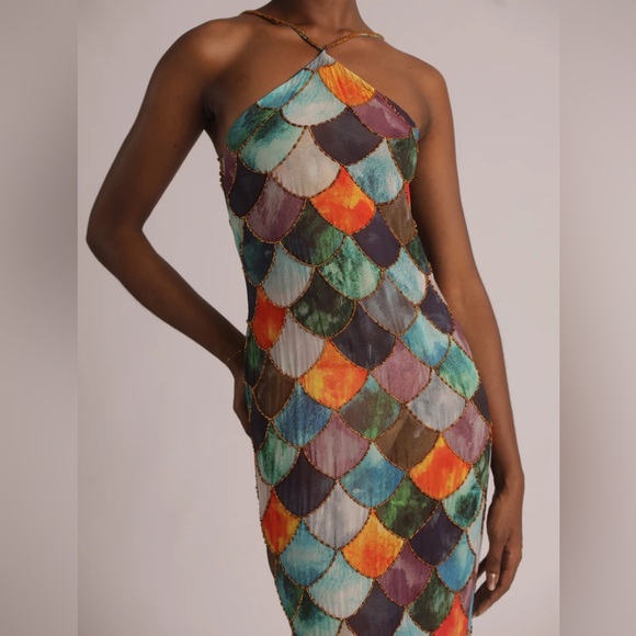 Kilentar Mami Dress - UK8/US 4 Rainbow Fish Mermaid Dress - Picture 3 of 9